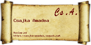 Csajka Amadea névjegykártya